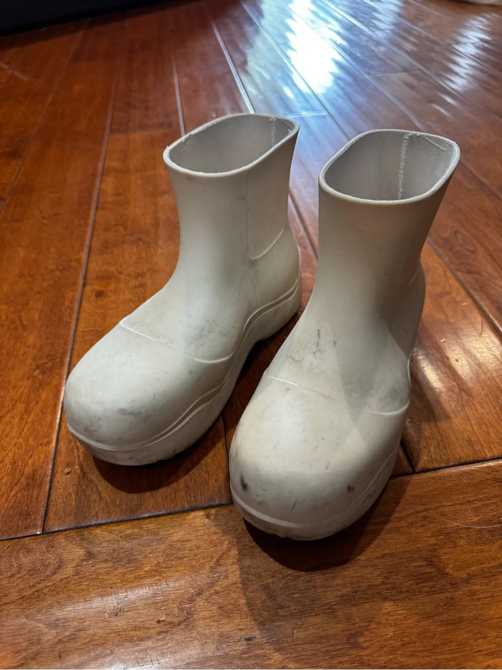 Bottega inspired puddle ankle boots